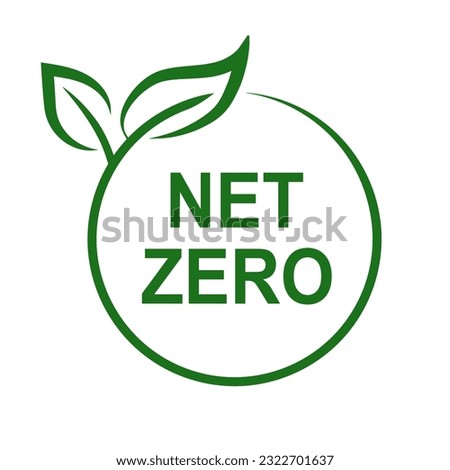 Net zero icon, CO2 net-zero emission, carbon neutral concept – stock vector Royalty-Free Stock Photo #2322701637