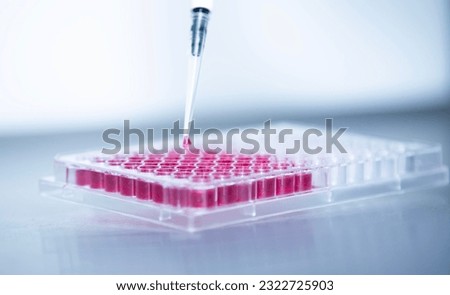 cell culture at the medicine, medical and cell culture laboratory Royalty-Free Stock Photo #2322725903