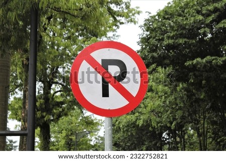 no parking sign in park