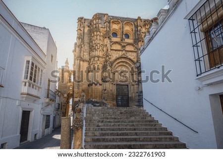 Minor Basilica of Santa Maria (Basilica de Santa Maria de la Asuncion) - Arcos de la Frontera, Cadiz, Spain Royalty-Free Stock Photo #2322761903