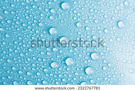 water drops texture, water drops on blue background, HD wallpaper Royalty-Free Stock Photo #2322767781