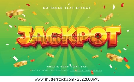 Jackpot Prize Sale 3D editable text effect, suitable for promotion, product, headline Royalty-Free Stock Photo #2322808693