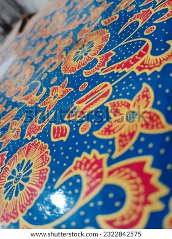 book cover with floral batik design