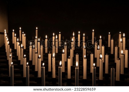 electric candles in church germany