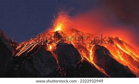 Picture of a dangerous living volcano