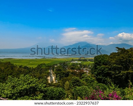 natural scenery in the photo from the Eling Bening Ambarawa tourist spot, Central Java, Indonesia Royalty-Free Stock Photo #2322937637