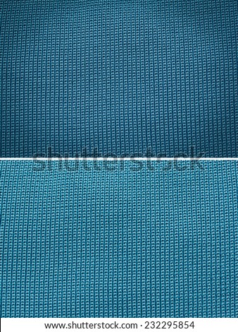 Set Knitted wool, fabric texture. coarse canvas background - closeup pattern