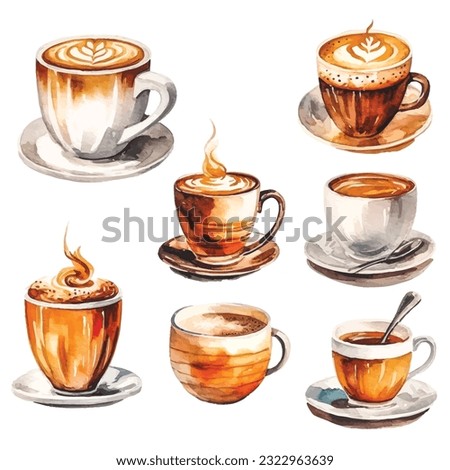 Coffee Watercolor Clipart: Vibrant Images for Creative Projects