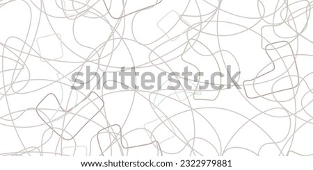 Chaotic Artistic Seamless Pattern. Surface Textile. Creative Vector Background. Fashion Concept. Irregular Print. One Line Doodle Drawing. Simple Texture. Swirls Curved Elements. Vector Illustration. Royalty-Free Stock Photo #2322979881