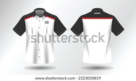 short sleeve work shirt design template Royalty-Free Stock Photo #2323050819