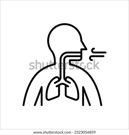 Lungs Vector Icon Design Template on white background. EPS 10