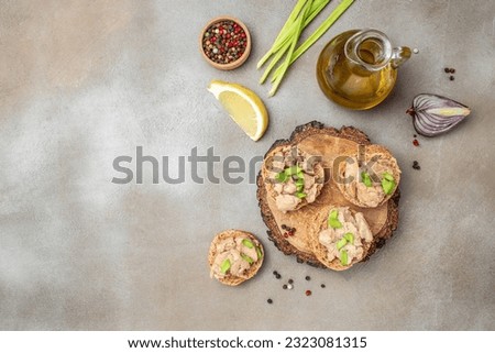 Cod liver fresh seafood healthy meal food. Sandwich with cod liver on rye bread. Health care concept. Natural source of omega 3.