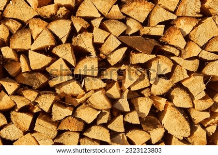 firewood natural type of fuel background horizontal picture