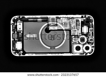 X-ray view inside iPhone 13 Pro max