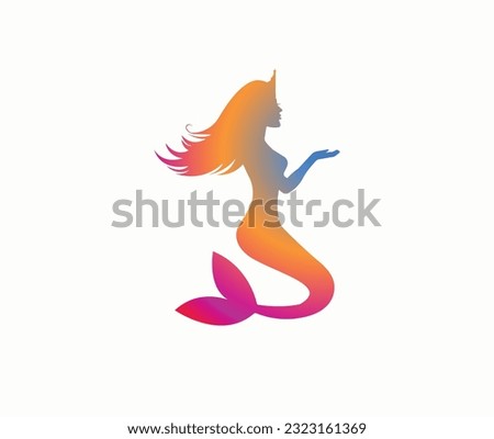 mermaid like a woman fish i mermaid logo