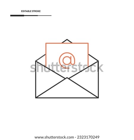 Mail Line Icon Vector Design. 