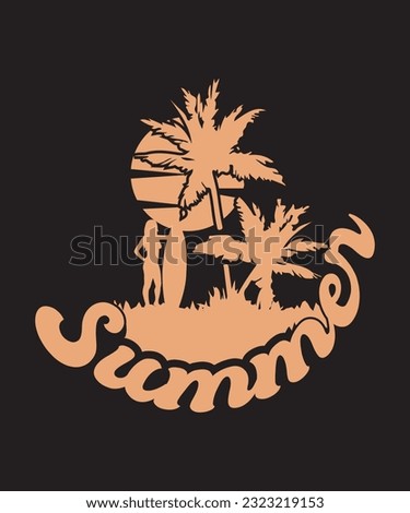 Fully editable Vector EPS 10 Outline of Summer T-Shirt Design an image suitable for T-shirts, Mugs, Bags, Poster Cards, and much more. The Package is 4500* 5400px
