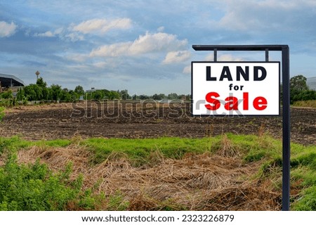 Agricultural land advertisement for industrial use for sale of agricultural land for industrial use. Banners for agricultural land for industrial use for sale.