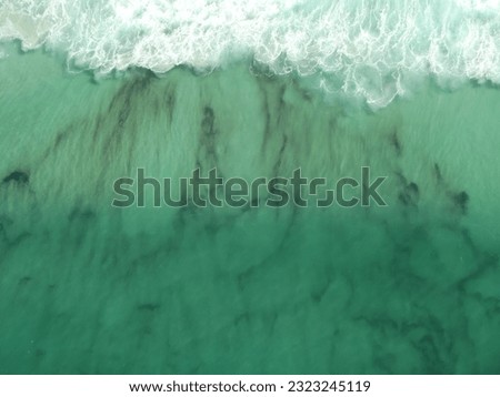 aerial photo of the wonderful green and blue sea of Arraial do Cabo, RJ, Brazil Royalty-Free Stock Photo #2323245119