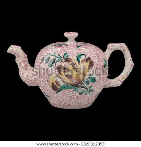 antique vintage teapot isolated background 