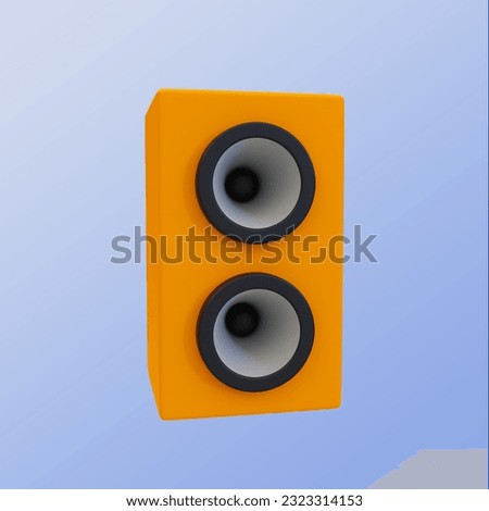 3d minimal loudspeaker. 3d illustration. clipping path included.