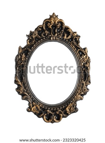 Beautiful vintage round frame isolated on white