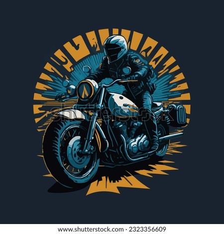 classic motorcycle of t-shirt graphic design