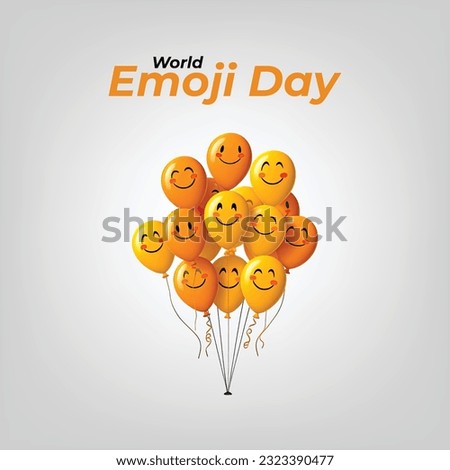 Emoji Day, Balloon Emoji, Smiley, Yellow emoji Royalty-Free Stock Photo #2323390477