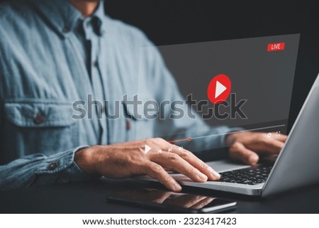 Laptop streaming online videos and tutorials. Conceptual image showcasing the seamless experience of digital content consumption. Unlock a wealth of knowledge and entertainment.