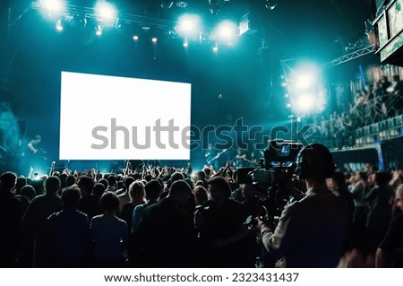 Rock concert, white screen isolated. clipping path Royalty-Free Stock Photo #2323431437