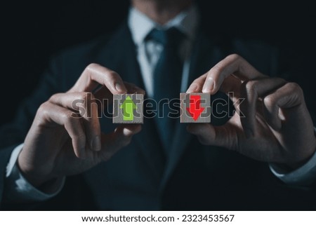 man use icon sell and buy stock investments concept