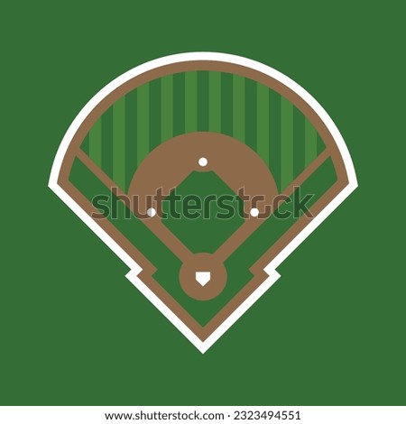 Baseball Field icon. Flat Illustration of Baseball Field Icon Design.
