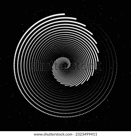 Spiral sound waves rhythm lines dynamic abstract vector background Royalty-Free Stock Photo #2323499411