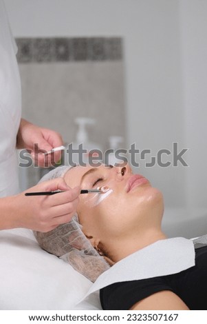 Close Up Portrait Young Caucasian Blonde Beautiful Woman Aesthetic Medicine Syringe Anti Age Hyaluronic Acid Collagen Cosmetology Concept Hands Slow Motion Royalty-Free Stock Photo #2323507167