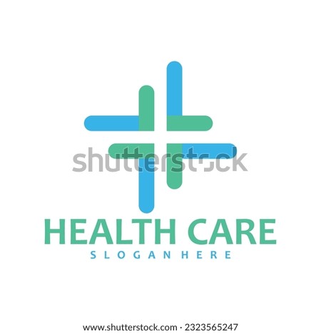 health care and medical logo design vector illustration
