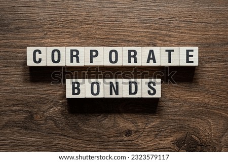 Corporate bonds - word concept on building blocks, text