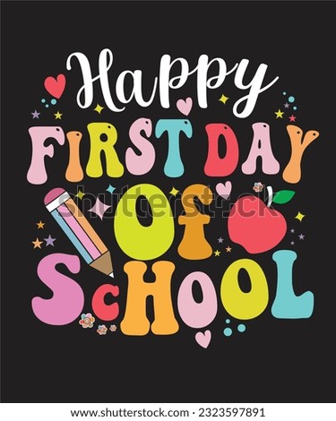Happy First Day of School Retro SVG