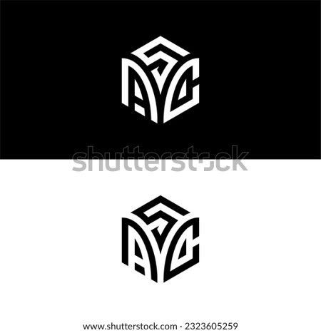 Initial SAC hexagon logo vector.Develop, natural, luxury, modern, finance logo, strong, suitable for your company.