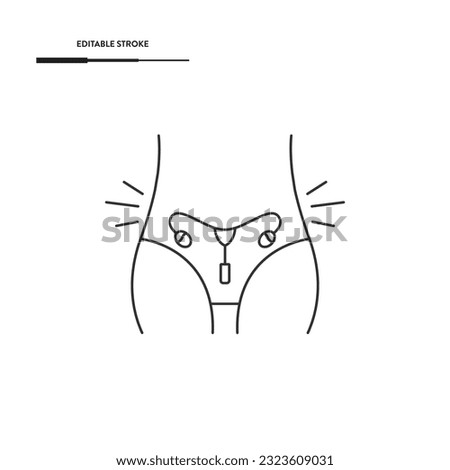 Menstrual Cramp Icon Vector Design. 