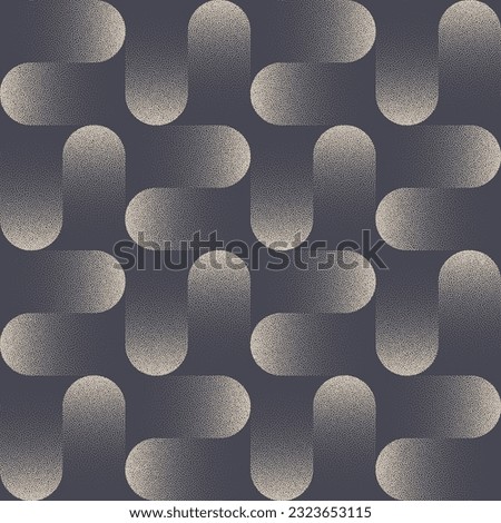Modern Graphic Dynamic Seamless Pattern Vector Dot Work Neat Abstract Background. Repetitive Bauhaus Abstraction Fashionable Textile Design Fabric Print Continuous Wallpaper. Halftone Art Illustration Royalty-Free Stock Photo #2323653115