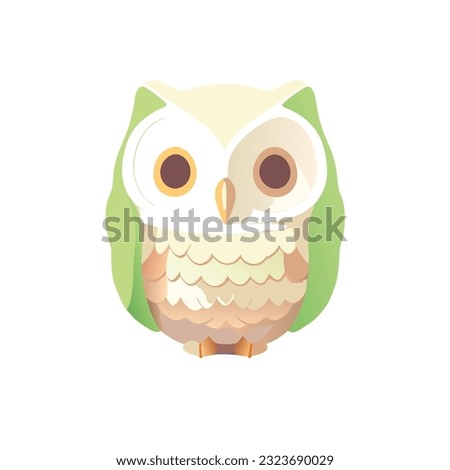 illustration owl, t-shirt design, vector art, cute and quirky, fantasy art, Owl - vector illustration. Icon design on sold background