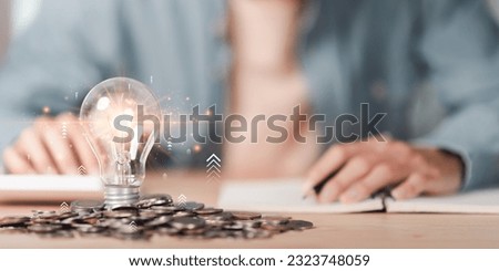 financial concept and saving money ,investment savings ,Planning savings for future ,retirement fund ,financial preparation ,future risk management ,Money Growth ,finance accounting ,interest growth Royalty-Free Stock Photo #2323748059