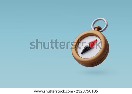 3d Vector Navigation Compass, Holiday Vacation, Time to Travel concept. Eps 10 Vector.