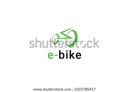Electric bike logo vector icon illustration
