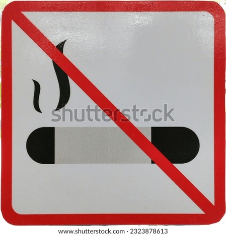 no smoking sign in the room