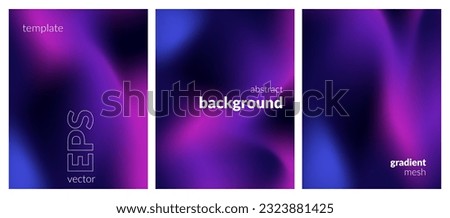 Collection. Abstract liquid background. Neon color blend. Blurred fluid colours. Gradient mesh. Modern design template for posters, ad banners, brochures, flyers, covers, websites. EPS vector image Royalty-Free Stock Photo #2323881425