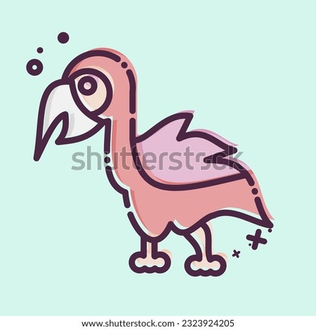 Icon Animal. related to Prehistoric symbol. MBE style. simple design editable. simple illustration