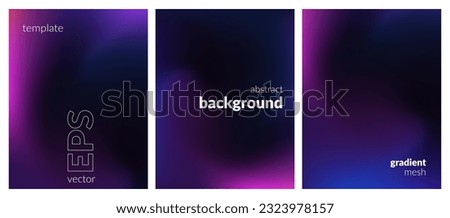 Collection. Abstract liquid background. Neon color blend. Blurred fluid colours. Gradient mesh. Modern design template for posters, ad banners, brochures, flyers, covers, websites. EPS vector image