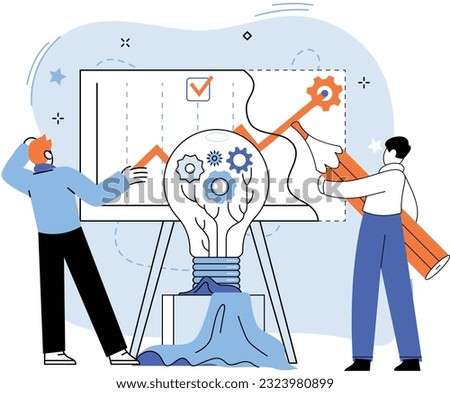 Team solving problems. Working collaboration, enterprise cooperation, colleagues mutual assistance concept Innovative solution, problem-solving and crisis management Teamwork and partnership, Royalty-Free Stock Photo #2323980899