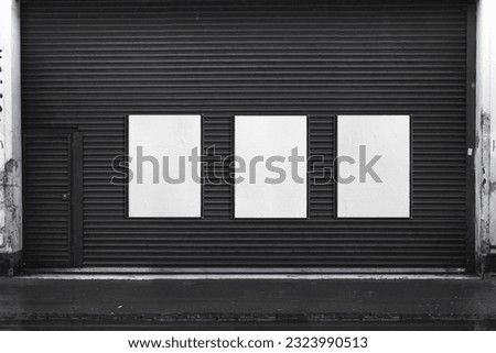 Wall Poster Mockup. Blank posters to street wall or advertising, mock up for design Royalty-Free Stock Photo #2323990513